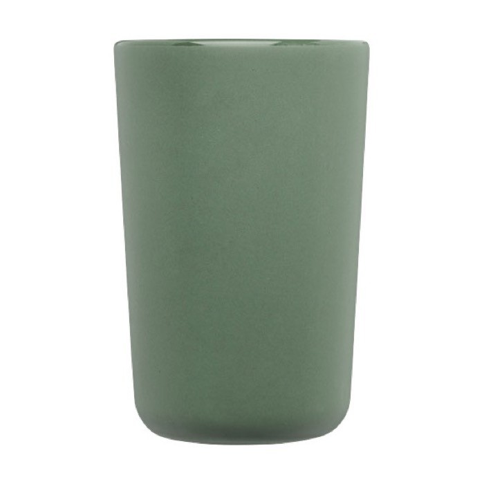 Taza de cerámica grande con acabado mate color verde segunda vista frontal Taza de cerámica grande con acabado mate color verde segunda vista frontal