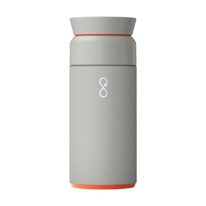 Termo de acero inoxidable y plástico oceánico con tapa 360 350ml color gris