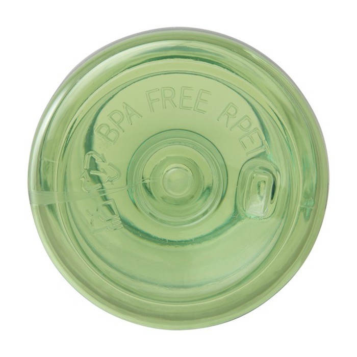 Botella de plástico reciclado para la oficina con asa ancha 500ml color verde segunda vista Botella de plástico reciclado para la oficina con asa ancha 500ml color verde segunda vista