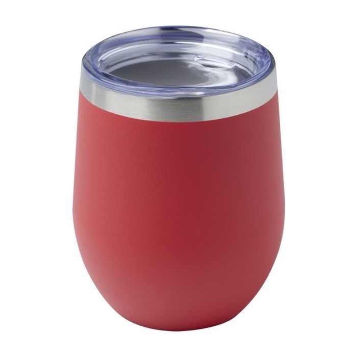 Vaso de acero inoxidable reciclado y cobre aislado al vacío de 350ml color rojo