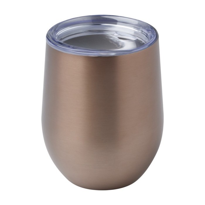 Vaso de acero inoxidable reciclado y cobre aislado al vacío de 350ml color bronce