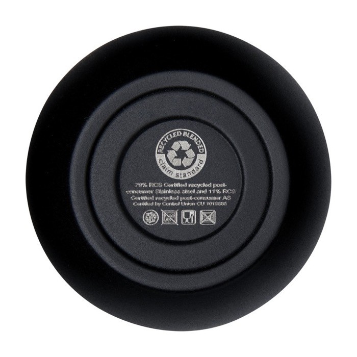 Vaso de acero inoxidable reciclado y cobre aislado al vacío de 350ml color negro cuarta vista