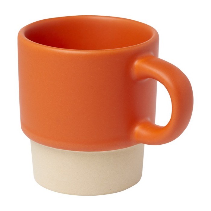 Taza para café espresso con fondo de arcilla y acabado mate 130ml color naranja Taza para café espresso con fondo de arcilla y acabado mate 130ml color naranja