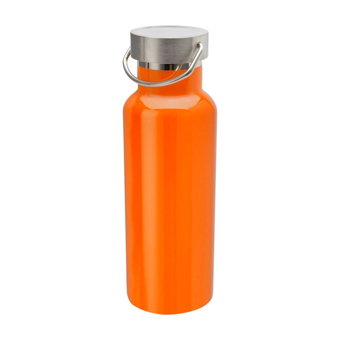 Botella de acero inoxidable reciclado ideal para agua 500ml color naranja Botella de acero inoxidable reciclado ideal para agua 500ml color naranja