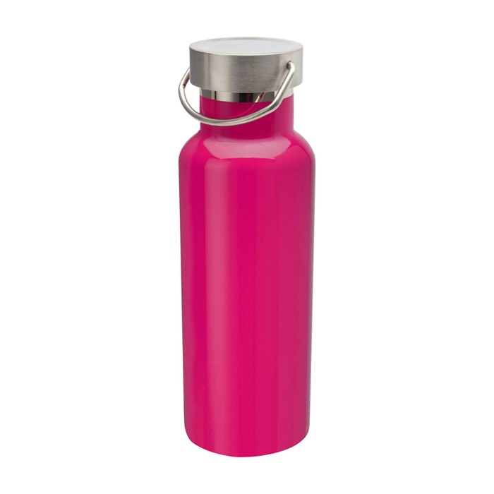 Botella de acero inoxidable reciclado ideal para agua 500ml color rosa Botella de acero inoxidable reciclado ideal para agua 500ml color rosa