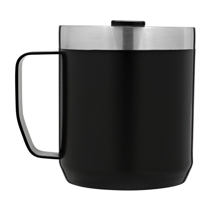 Taza térmica de acero inoxidable y tritán Stanley Classic 350ml color negro segunda vista trasera Taza térmica de acero inoxidable y tritán Stanley Classic 350ml color negro segunda vista trasera