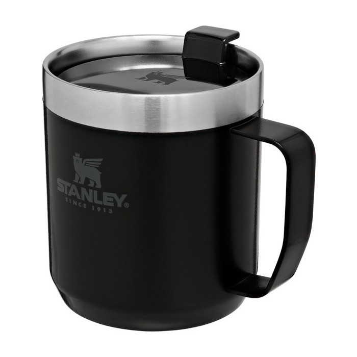 Taza térmica de acero inoxidable y tritán Stanley Classic 350ml color negro segunda vista Taza térmica de acero inoxidable y tritán Stanley Classic 350ml color negro segunda vista