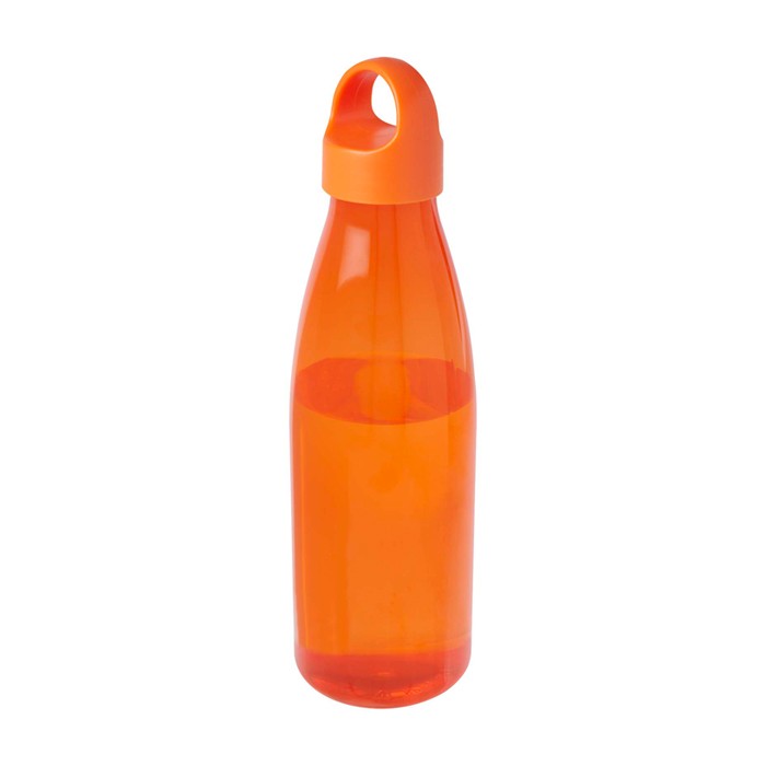 Botella de agua de plástico reciclado con asa de transporte 800ml color naranja Botella de agua de plástico reciclado con asa de transporte 800ml color naranja