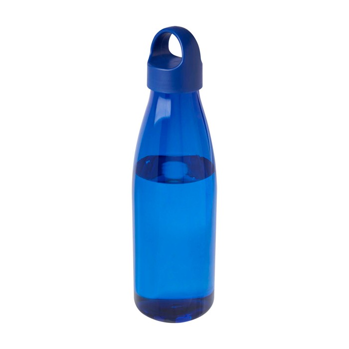 Botella de agua de plástico reciclado con asa de transporte 800ml color azul real Botella de agua de plástico reciclado con asa de transporte 800ml color azul real