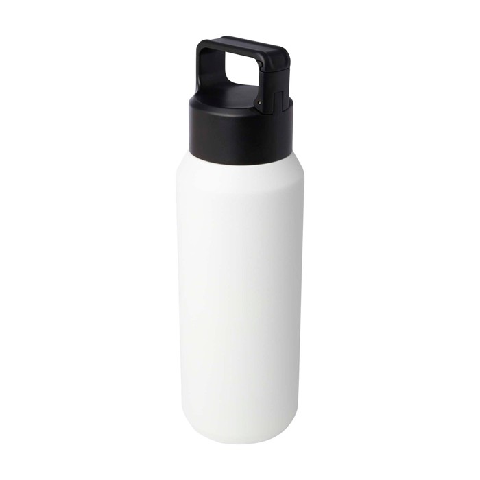 Botella de acero inox reciclado apta para bebidas carbonatadas 600ml color blanco Botella de acero inox reciclado apta para bebidas carbonatadas 600ml color blanco