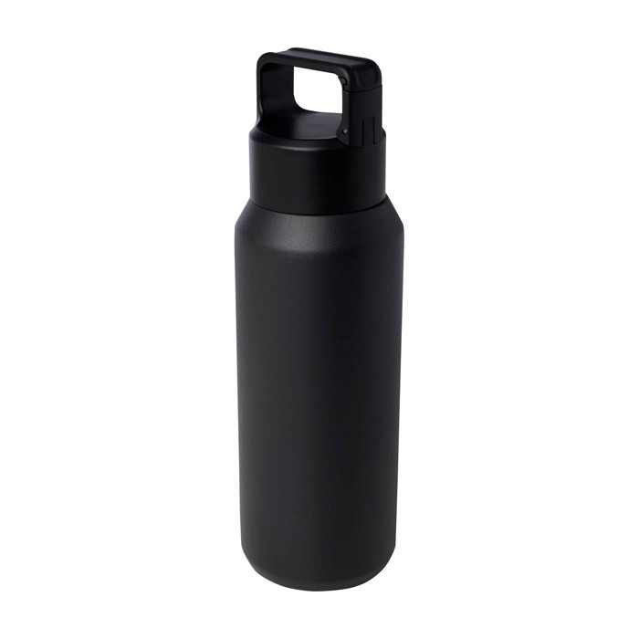 Botella de acero inox reciclado apta para bebidas carbonatadas 600ml color negro Botella de acero inox reciclado apta para bebidas carbonatadas 600ml color negro