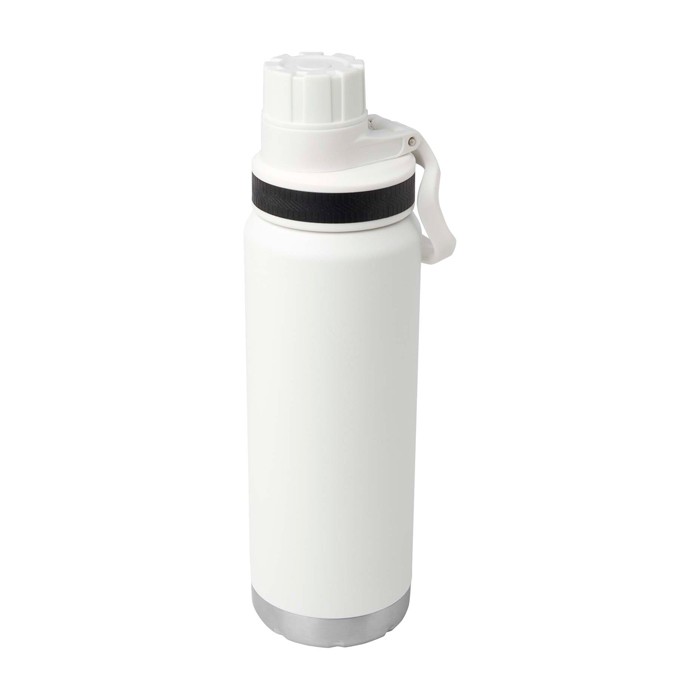 Botella ecológica de doble pared con tapa de rosca antigoteo 700ml color blanco Botella ecológica de doble pared con tapa de rosca antigoteo 700ml color blanco