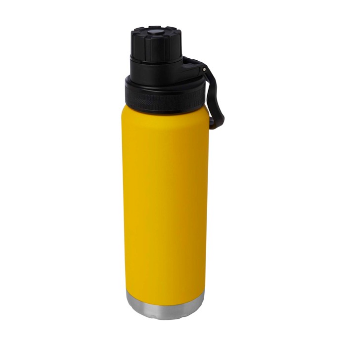 Botella ecológica de doble pared con tapa de rosca antigoteo 700ml color amarillo oscuro Botella ecológica de doble pared con tapa de rosca antigoteo 700ml color amarillo oscuro