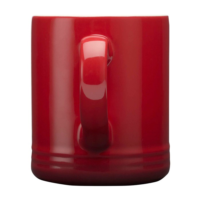 Taza de cerámica con efecto degradado en color de 330ml color rojo segunda vista lateral