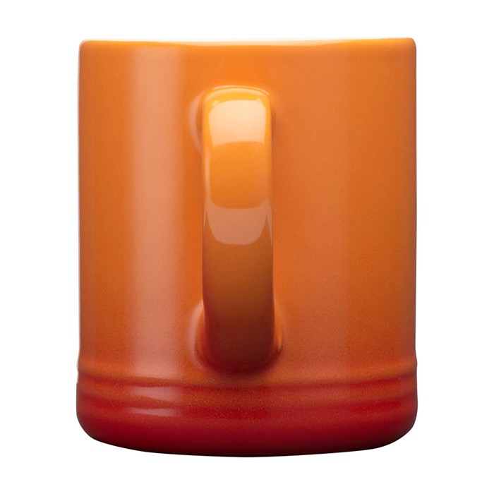 Taza de cerámica con efecto degradado en color de 330ml color naranja segunda vista lateral