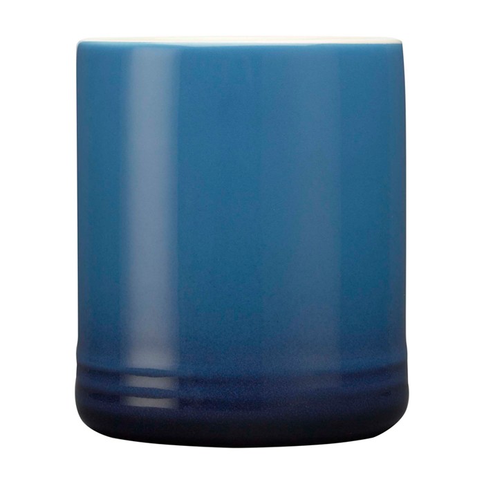 Taza de cerámica con efecto degradado en color de 330ml color azul real vista lateral