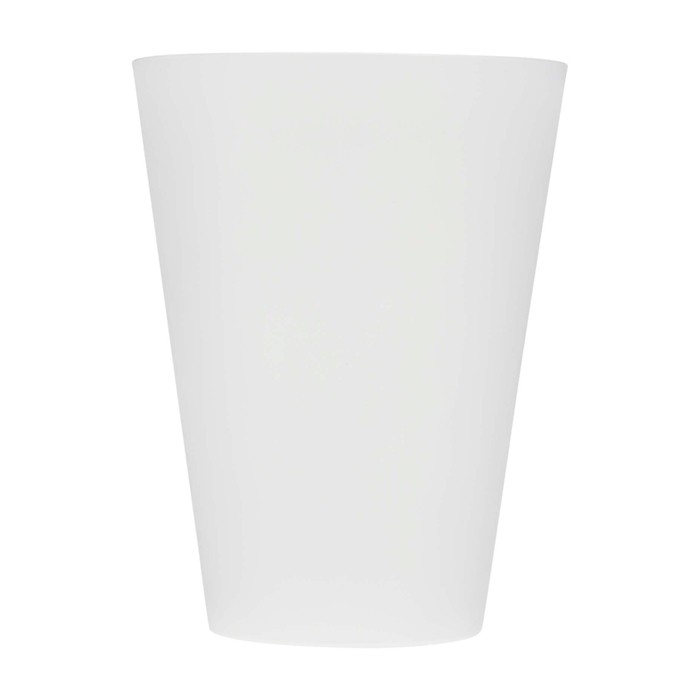 Vaso translúcido de plástico reutilizable con acabado mate 300ml color translúcido segunda vista frontal Vaso translúcido de plástico reutilizable con acabado mate 300ml color translúcido segunda vista frontal