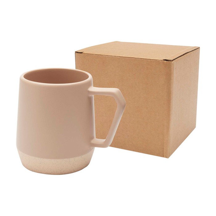 Taza de cerámica con acabado mate y base sin esmaltar 300ml color marfil Taza de cerámica con acabado mate y base sin esmaltar 300ml color marfil