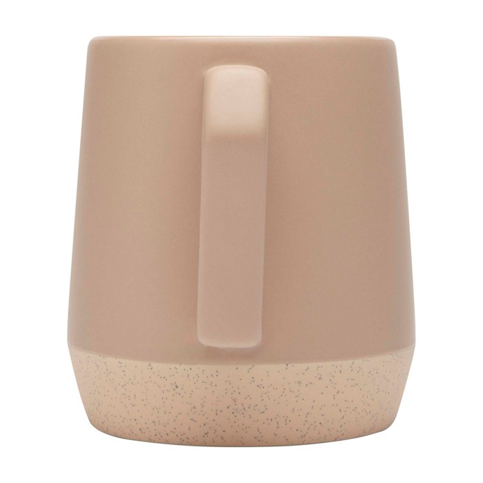 Taza de cerámica con acabado mate y base sin esmaltar 300ml color marfil segunda vista trasera Taza de cerámica con acabado mate y base sin esmaltar 300ml color marfil segunda vista trasera