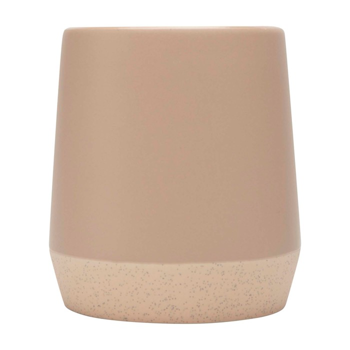 Taza de cerámica con acabado mate y base sin esmaltar 300ml color marfil segunda vista frontal Taza de cerámica con acabado mate y base sin esmaltar 300ml color marfil segunda vista frontal