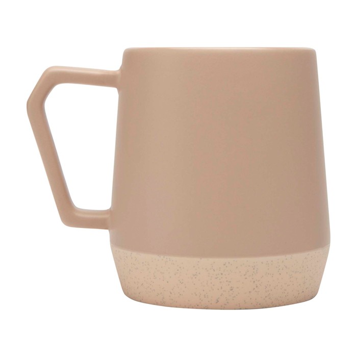 Taza de cerámica con acabado mate y base sin esmaltar 300ml color marfil segunda vista lateral Taza de cerámica con acabado mate y base sin esmaltar 300ml color marfil segunda vista lateral