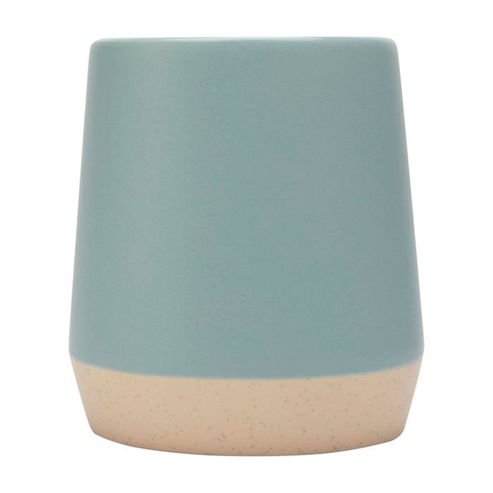 Taza de cerámica con acabado mate y base sin esmaltar 300ml color azul pastel segunda vista frontal Taza de cerámica con acabado mate y base sin esmaltar 300ml color azul pastel segunda vista frontal