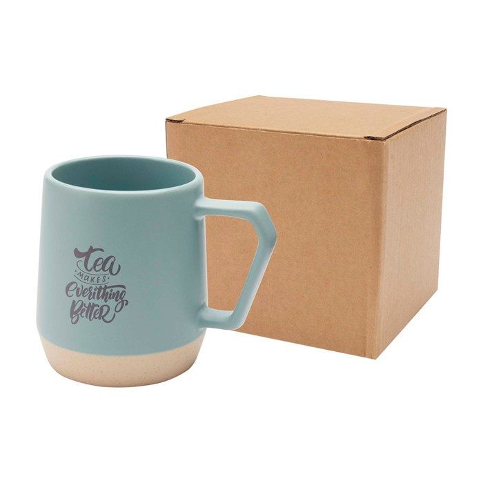 Taza de cerámica con acabado mate y base sin esmaltar 300ml vista impresión tampografía Taza de cerámica con acabado mate y base sin esmaltar 300ml vista impresión tampografía