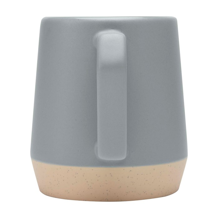 Taza de cerámica con acabado mate y base sin esmaltar 300ml color gris segunda vista trasera Taza de cerámica con acabado mate y base sin esmaltar 300ml color gris segunda vista trasera