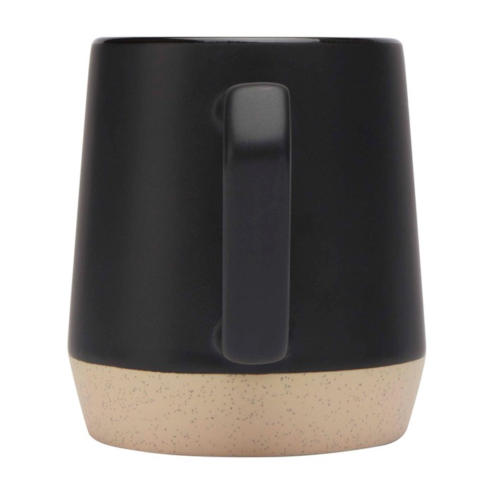 Taza de cerámica con acabado mate y base sin esmaltar 300ml color negro segunda vista trasera Taza de cerámica con acabado mate y base sin esmaltar 300ml color negro segunda vista trasera