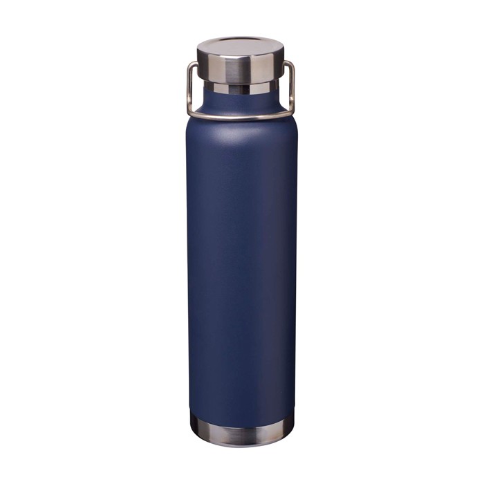 Botella de acero inox reciclado de doble pared y tapa de rosca 650ml color azul marino Botella de acero inox reciclado de doble pared y tapa de rosca 650ml color azul marino