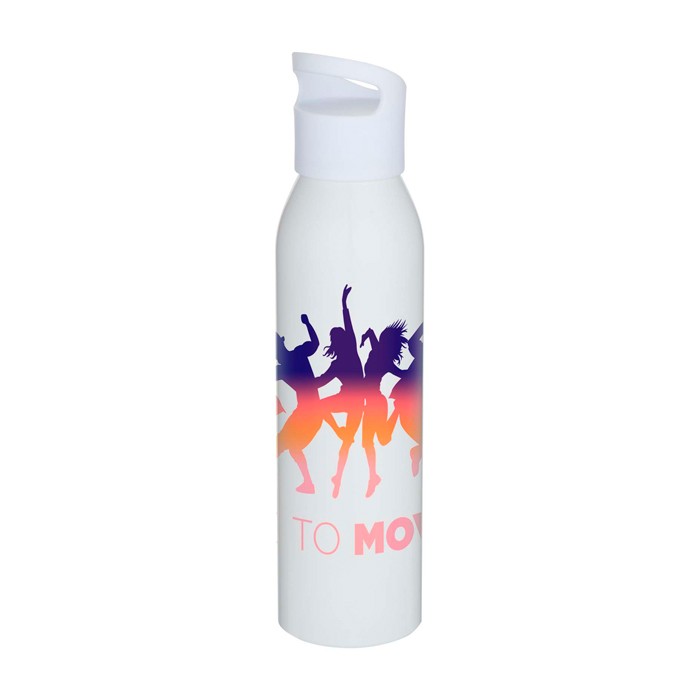 Botella de acero inoxidable reciclado de pared simple 650ml color blanco Botella de acero inoxidable reciclado de pared simple 650ml color blanco