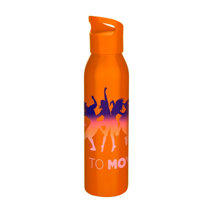 Botella de acero inoxidable reciclado de pared simple 650ml color naranja Botella de acero inoxidable reciclado de pared simple 650ml color naranja