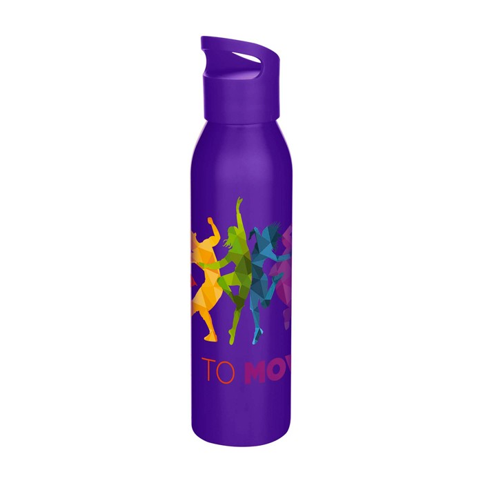 Botella de acero inoxidable reciclado de pared simple 650ml color morado Botella de acero inoxidable reciclado de pared simple 650ml color morado