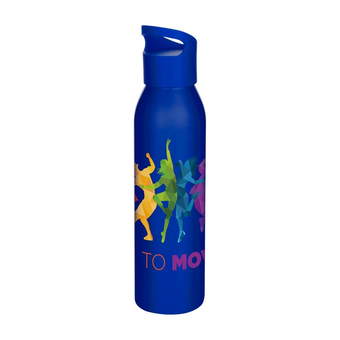 Botella de acero inoxidable reciclado de pared simple 650ml color azul Botella de acero inoxidable reciclado de pared simple 650ml color azul