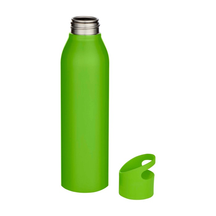 Botella de acero inoxidable reciclado de pared simple 650ml color verde fluorescente segunda vista Botella de acero inoxidable reciclado de pared simple 650ml color verde fluorescente segunda vista