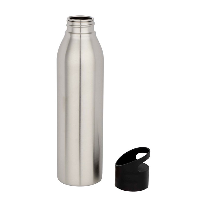 Botella de acero inoxidable reciclado de pared simple 650ml color gris claro segunda vista Botella de acero inoxidable reciclado de pared simple 650ml color gris claro segunda vista