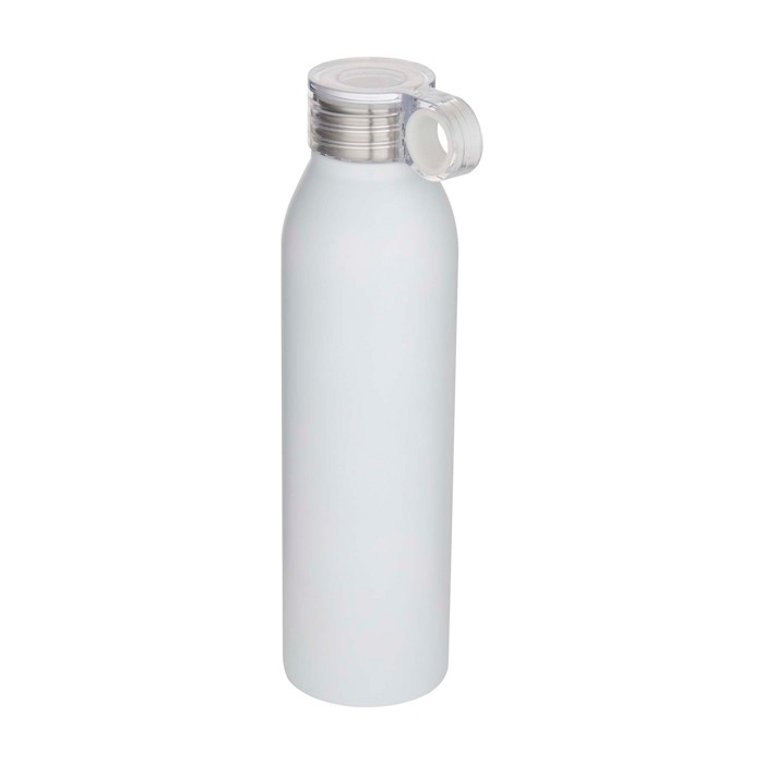 Botella de acero inoxidable reciclado con asa redonda 650ml color blanco Botella de acero inoxidable reciclado con asa redonda 650ml color blanco