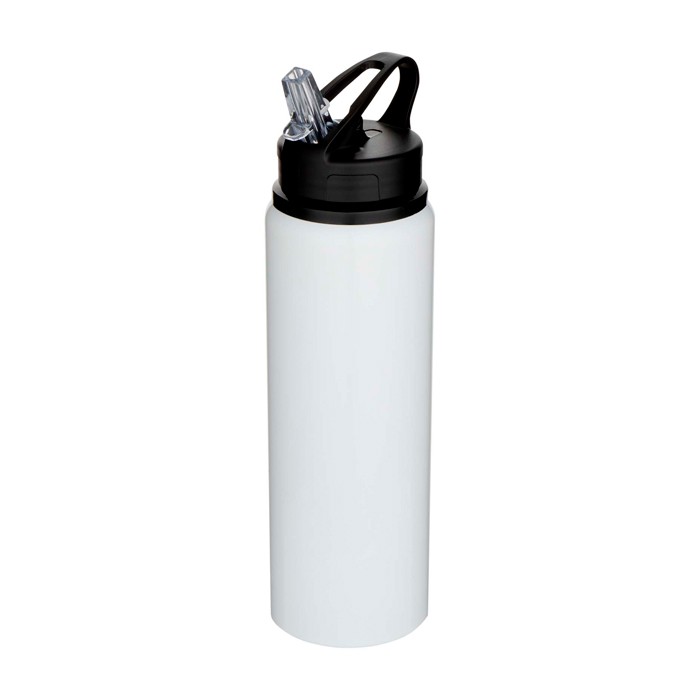 Botella de acero inoxidable reciclado de pared simple 800ml color blanco Botella de acero inoxidable reciclado de pared simple 800ml color blanco