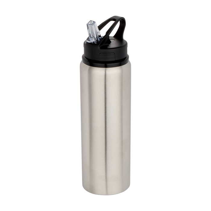 Botella de acero inoxidable reciclado de pared simple 800ml color gris Botella de acero inoxidable reciclado de pared simple 800ml color gris