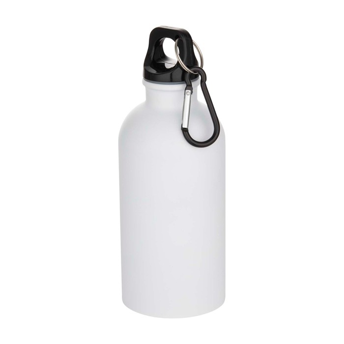 Botella de acero inoxidable reciclado mate de pared simple 400ml color blanco Botella de acero inoxidable reciclado mate de pared simple 400ml color blanco