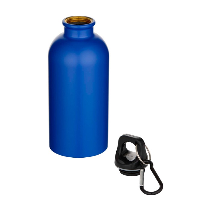 Botella de acero inoxidable reciclado mate de pared simple 400ml color azul real segunda vista Botella de acero inoxidable reciclado mate de pared simple 400ml color azul real segunda vista