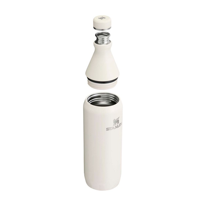 Botella ecológica con apertura dual 600ml Stanley All Day Slim color beige segunda vista Botella ecológica con apertura dual 600ml Stanley All Day Slim color beige segunda vista