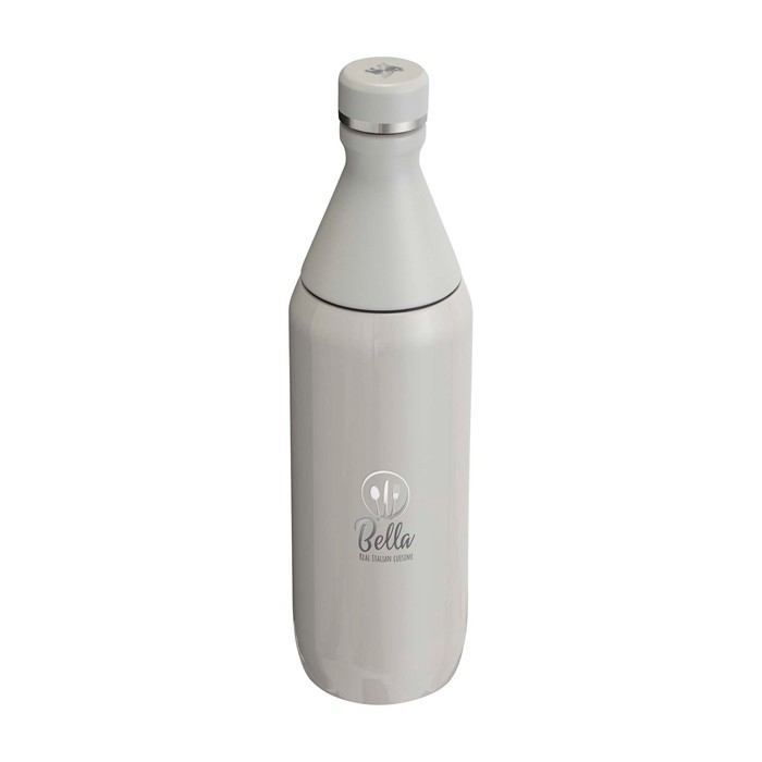 Botella ecológica con apertura dual 600ml Stanley All Day Slim color gris vista impresa logo 2 Botella ecológica con apertura dual 600ml Stanley All Day Slim color gris vista impresa logo 2