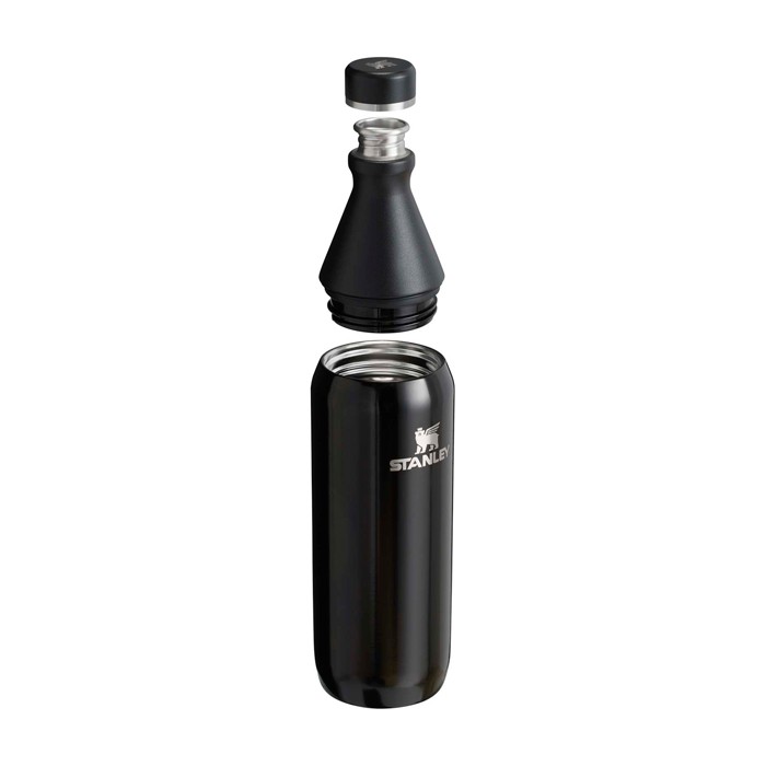 Botella ecológica con apertura dual 600ml Stanley All Day Slim color negro segunda vista Botella ecológica con apertura dual 600ml Stanley All Day Slim color negro segunda vista