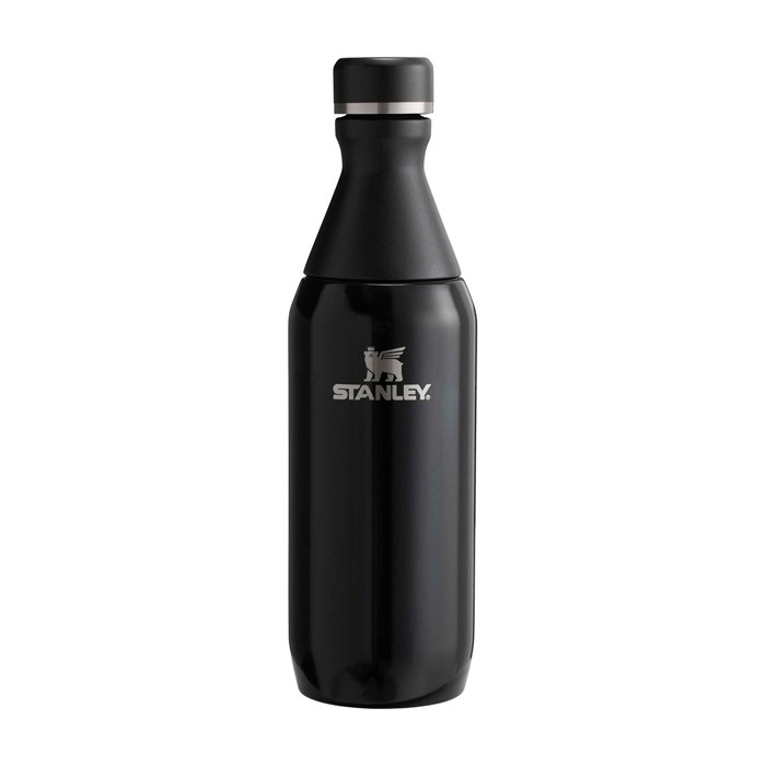Botella de acero inox reciclado con abertura de dos piezas 350ml Stanley All Day Slim color negro Botella de acero inox reciclado con abertura de dos piezas 350ml Stanley All Day Slim color negro