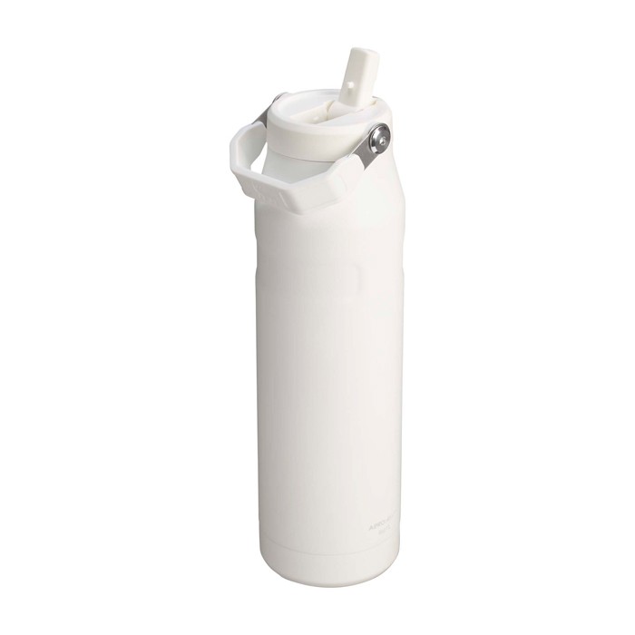 Botella de acero inoxidable con aislamiento y pajita abatible 1.06L Stanley IceFlow™ 2.0 color blanco/azul Botella de acero inoxidable con aislamiento y pajita abatible 1.06L Stanley IceFlow™ 2.0 color blanco/azul