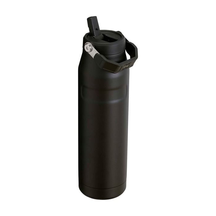 Botella de acero inoxidable con aislamiento y pajita abatible 1.06L Stanley IceFlow™ 2.0 color negro Botella de acero inoxidable con aislamiento y pajita abatible 1.06L Stanley IceFlow™ 2.0 color negro