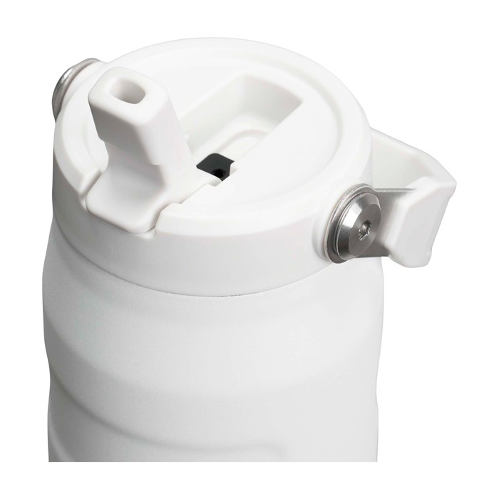 Botella de acero inox reciclado con tapa abatible de pajita 700ml Stanley IceFlow™ 2.0 color blanco/azul vista detalle 1 Botella de acero inox reciclado con tapa abatible de pajita 700ml Stanley IceFlow™ 2.0 color blanco/azul vista detalle 1