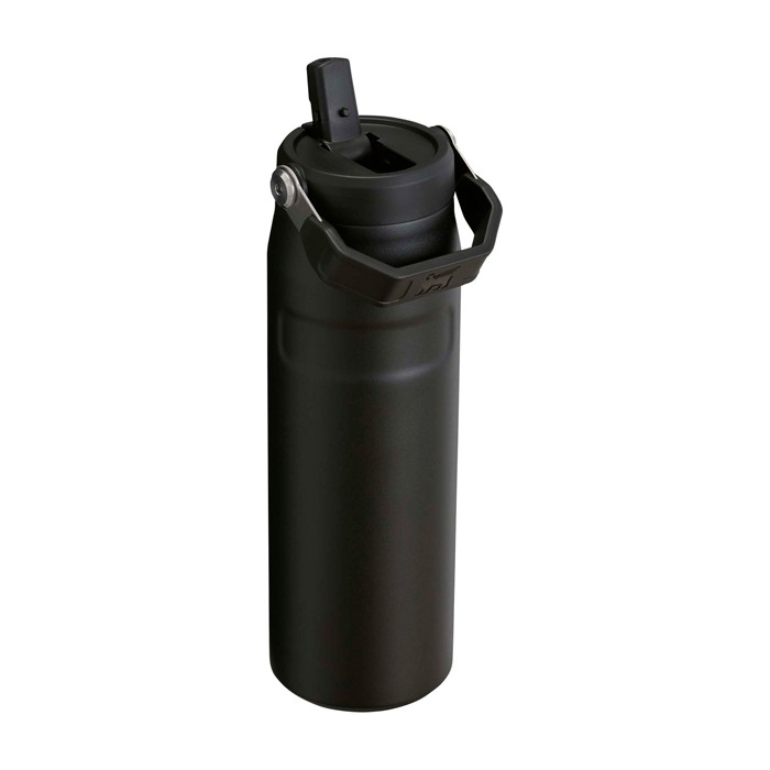 Botella de acero inox reciclado con tapa abatible de pajita 700ml Stanley IceFlow™ 2.0 color negro Botella de acero inox reciclado con tapa abatible de pajita 700ml Stanley IceFlow™ 2.0 color negro