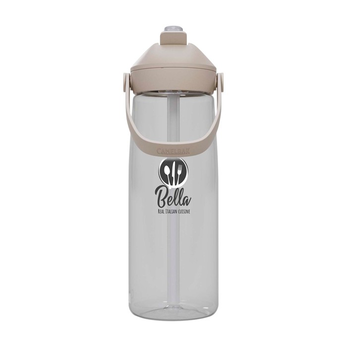 Botella de Tritan™ con pajita abatible 750ml Camelbak® Thrive Flip Tritan Renew color transparente vista impresión tampografía Botella de Tritan™ con pajita abatible 750ml Camelbak® Thrive Flip Tritan Renew color transparente vista impresión tampografía
